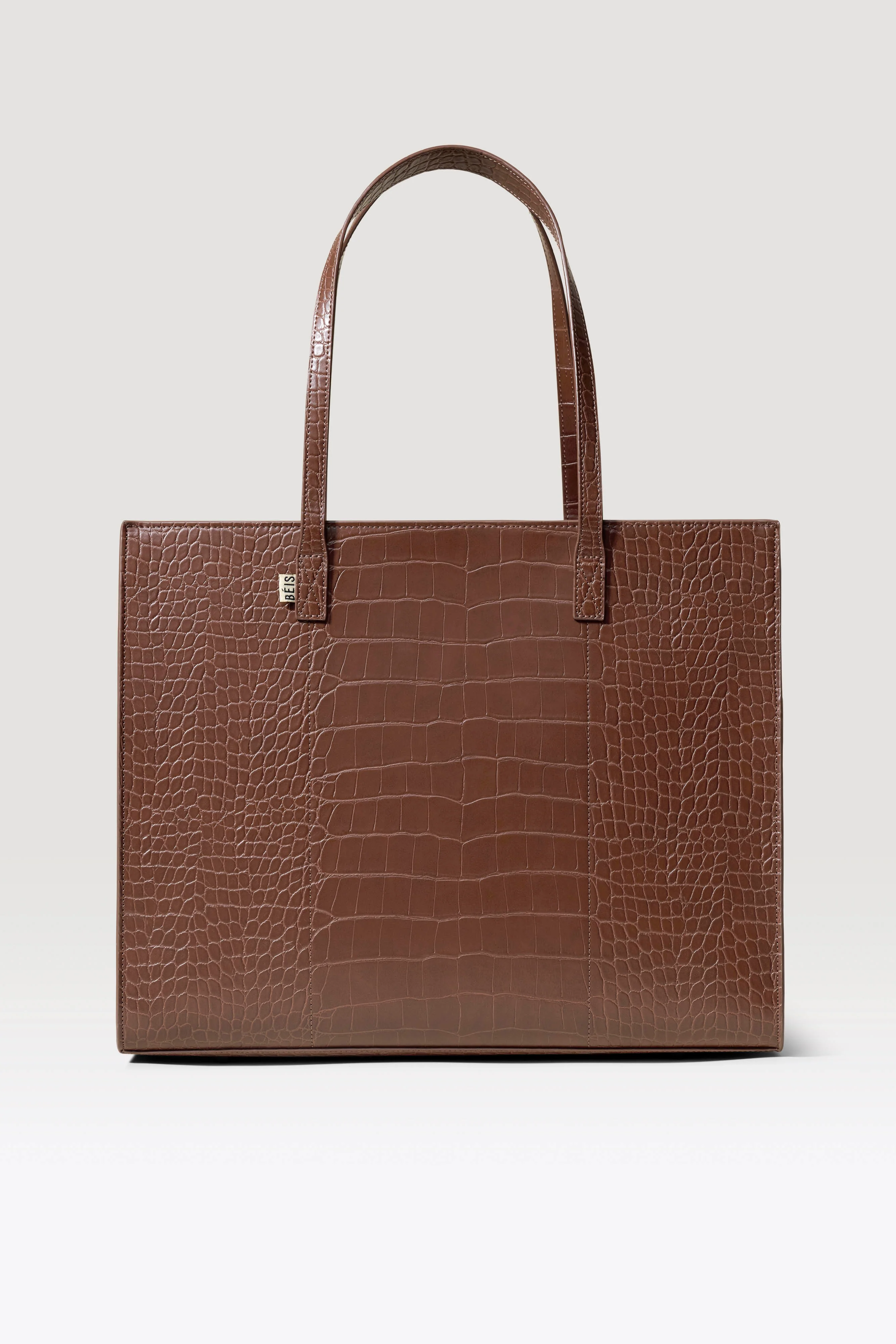 The Large Work Tote in Maple Croc
