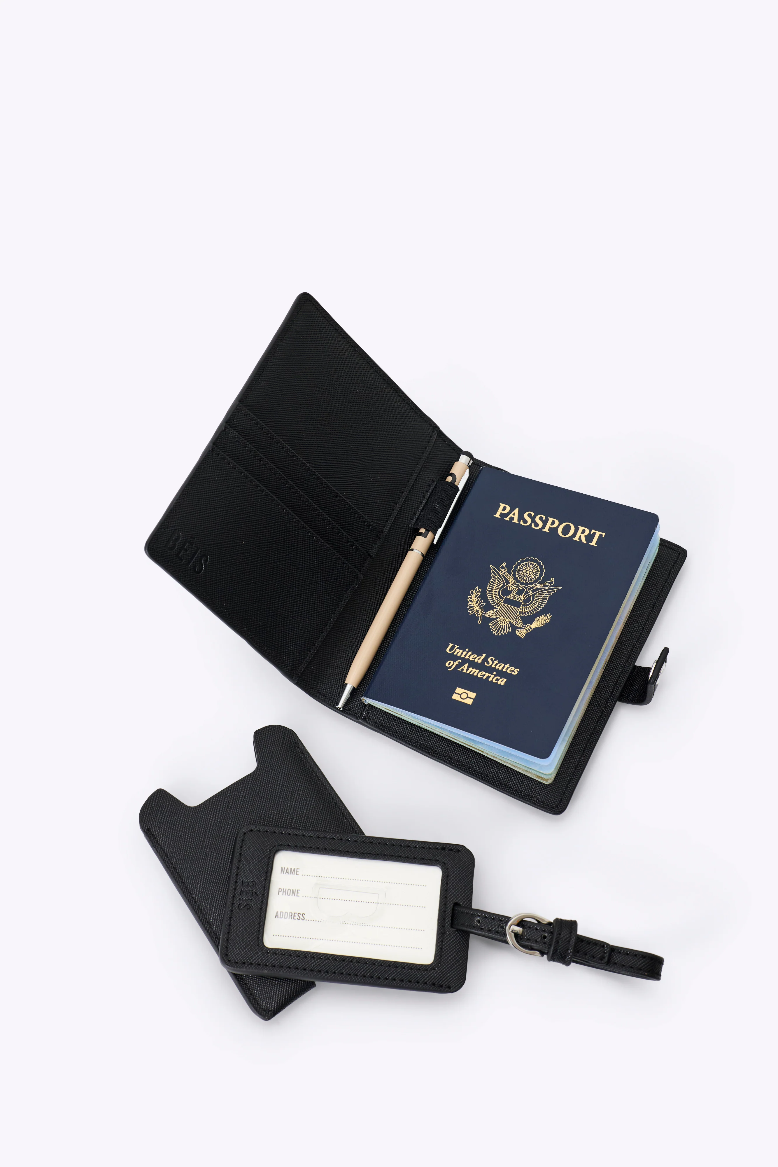 The Passport & Luggage Tag Set in Black - Image 6