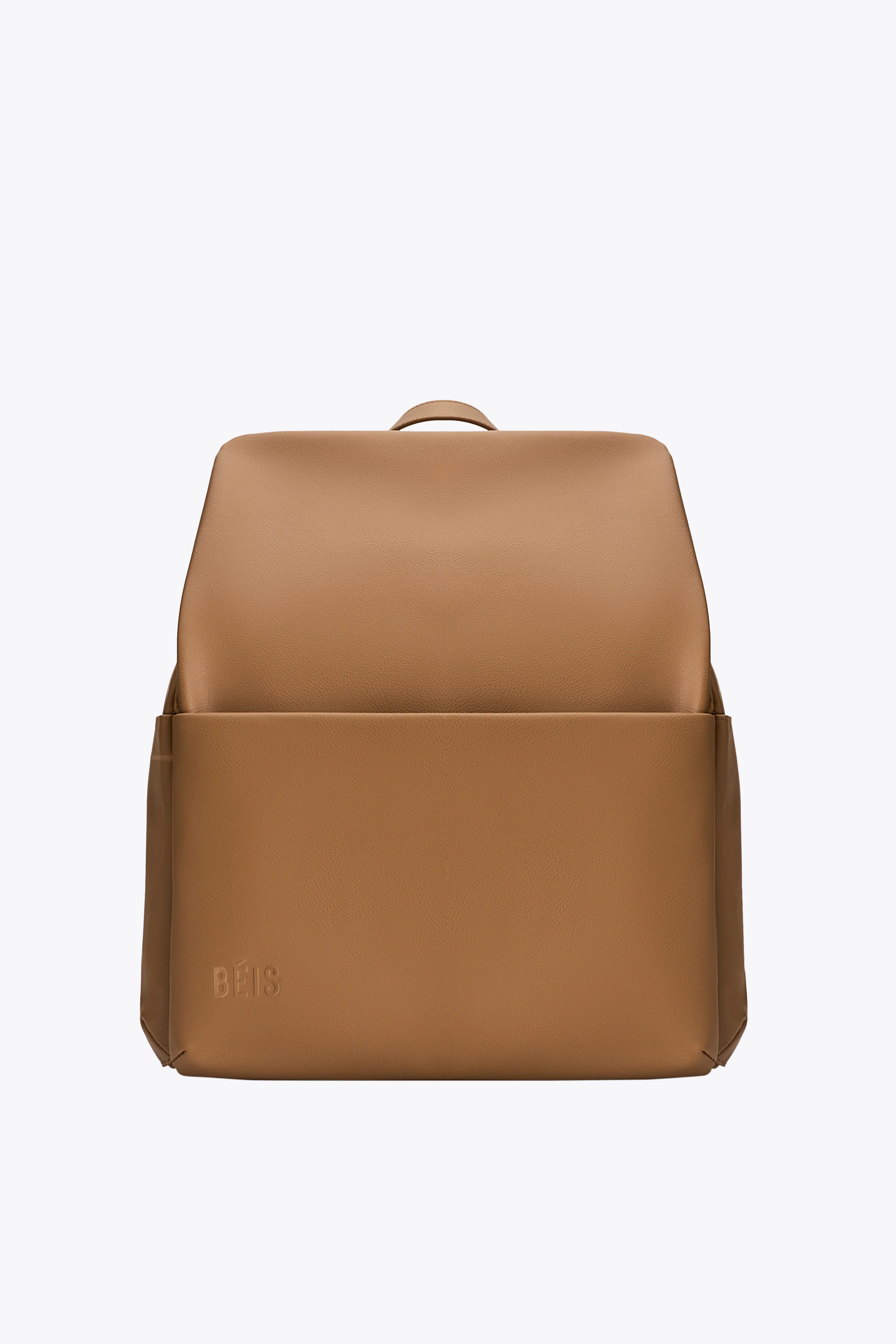 The Everyday Diaper Backpack in Camel Vegan Leather