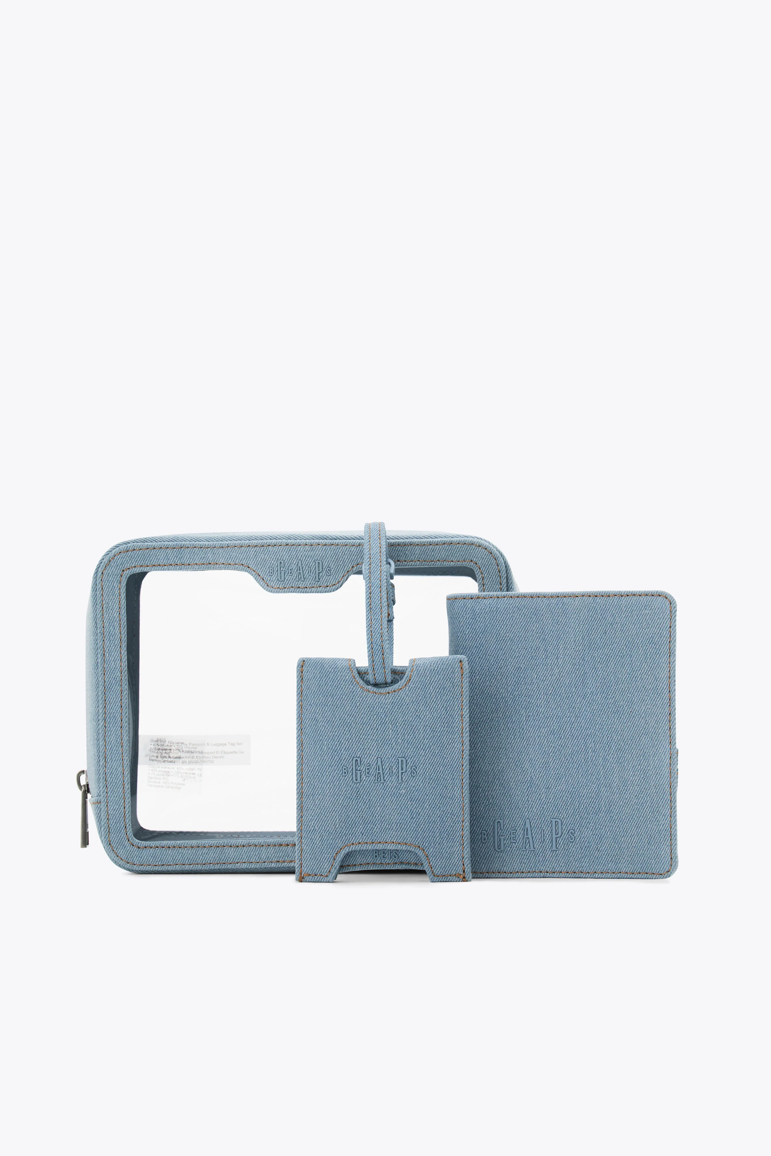 Gap x BÉIS The Passport & Luggage Tag Set in Denim Blue - Image 4